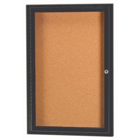 AARCO Aarco Products DCC2418RBA 1-Door Enclosed Bulletin Board - Bronze Anodized DCC2418RBA